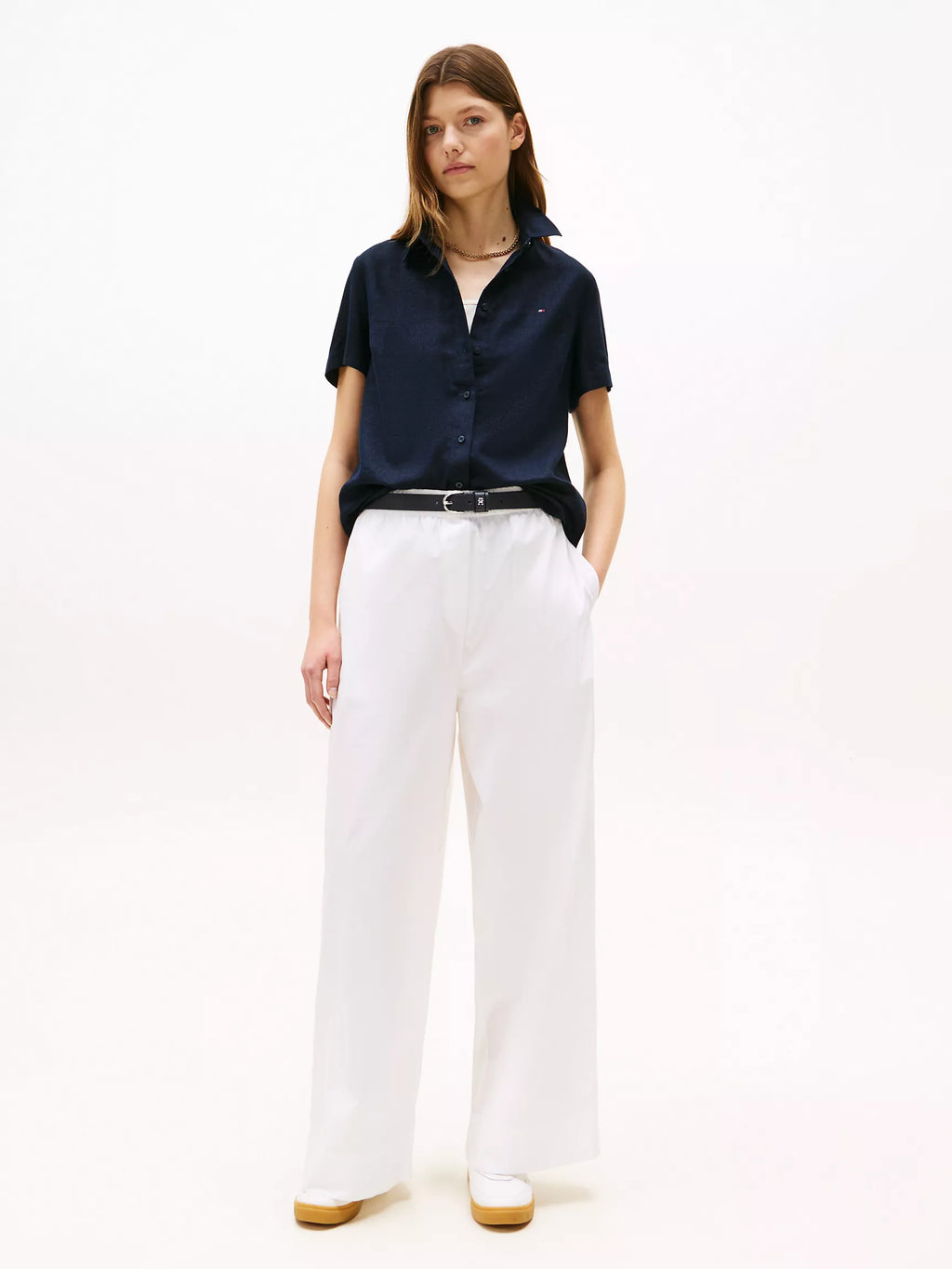 Tommy Short-Sleeve Linen-Blend Shirt