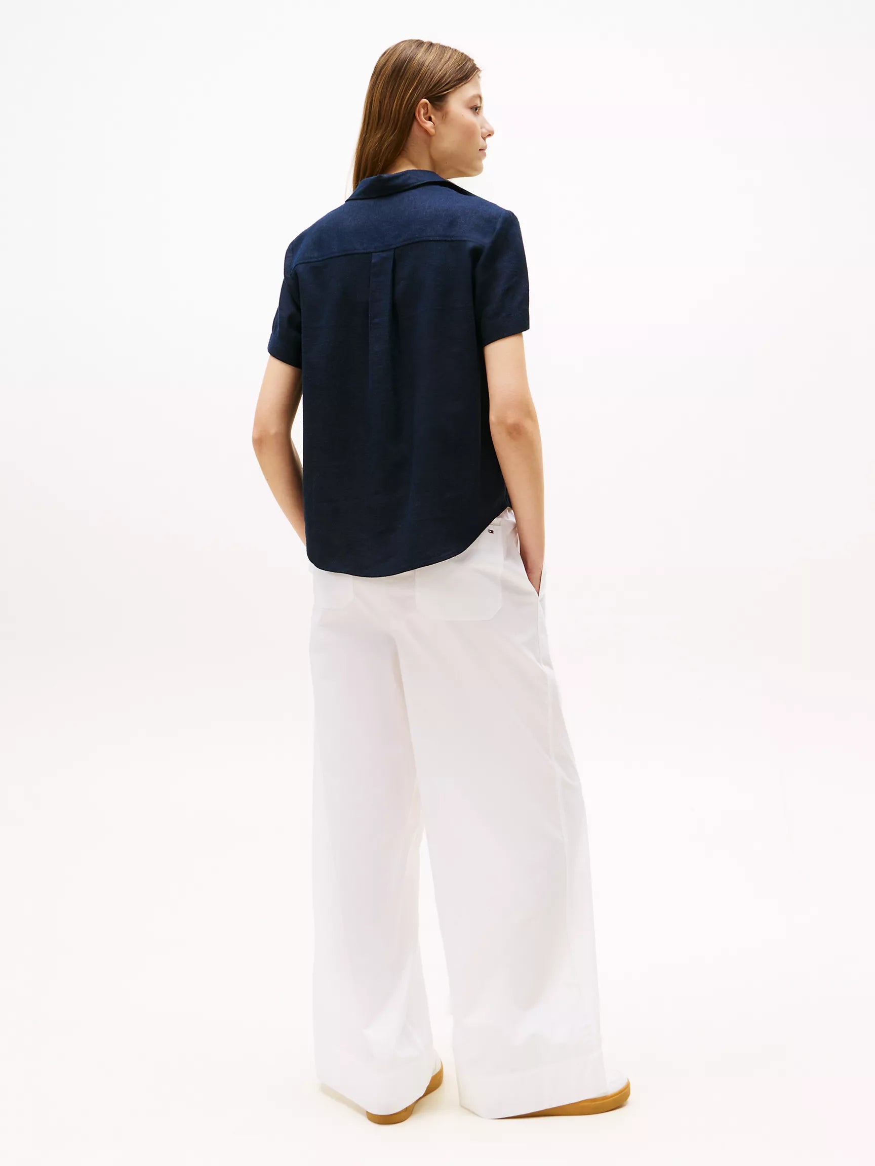 Tommy Short-Sleeve Linen-Blend Shirt