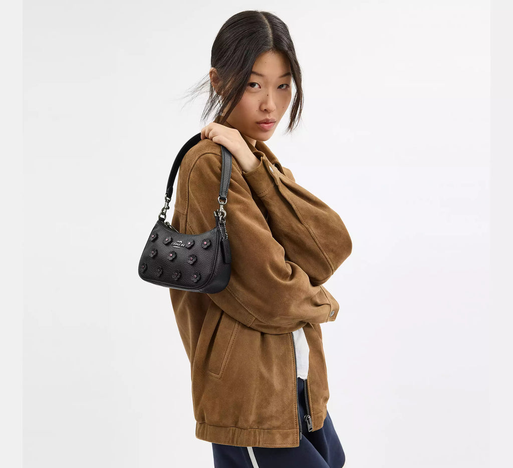 Coach Teri Mini Crossbody Bag With Floral Applique