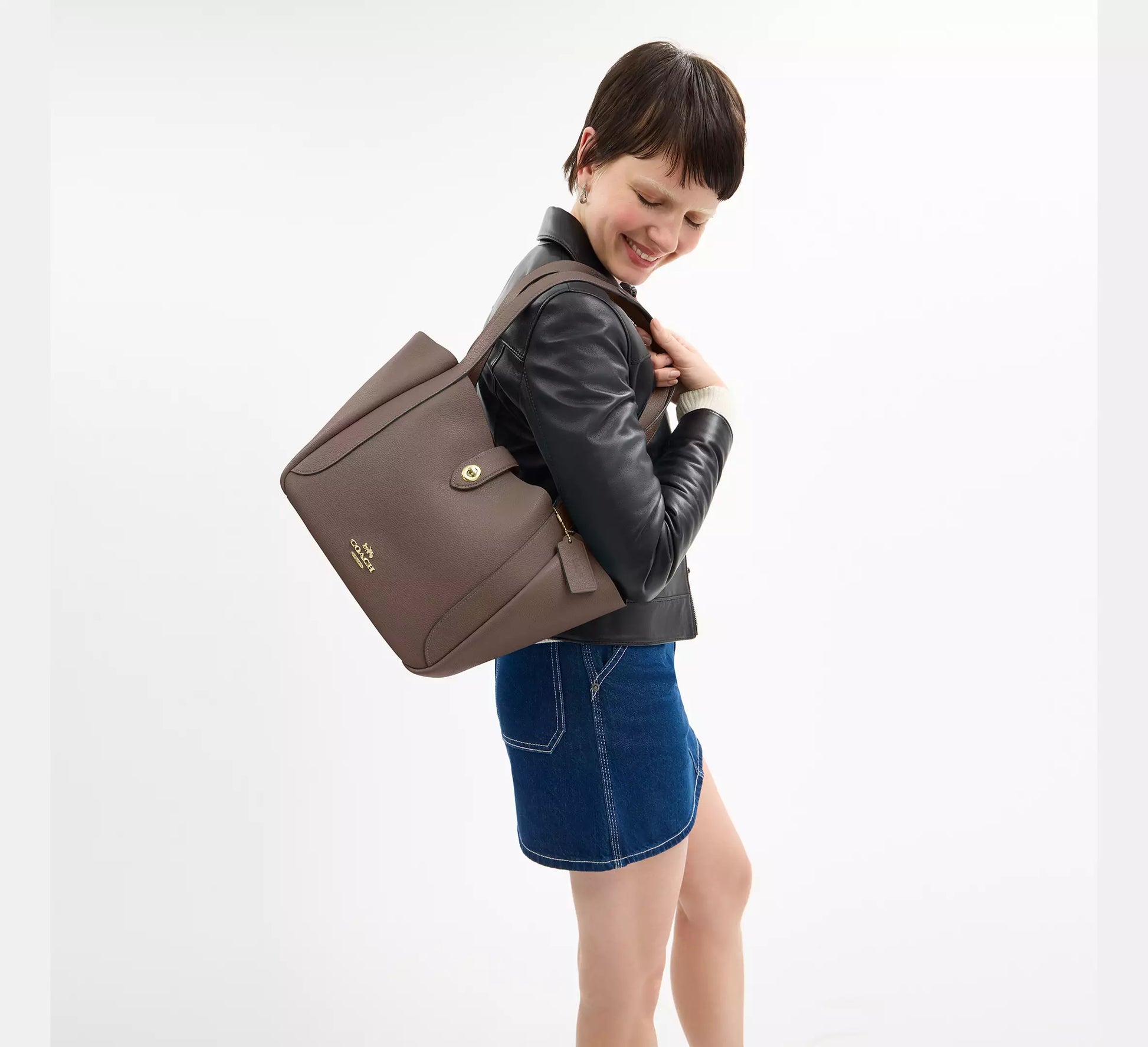 Coach Hadley Turnlock Tote Bag