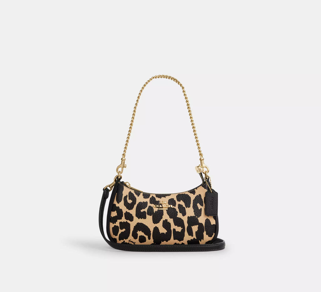 COACH Teri Mini Crossbody Bag With Leopard Print