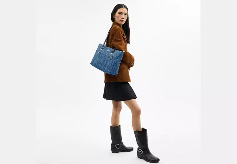 Coach Station Tote Bag In Signature Denim