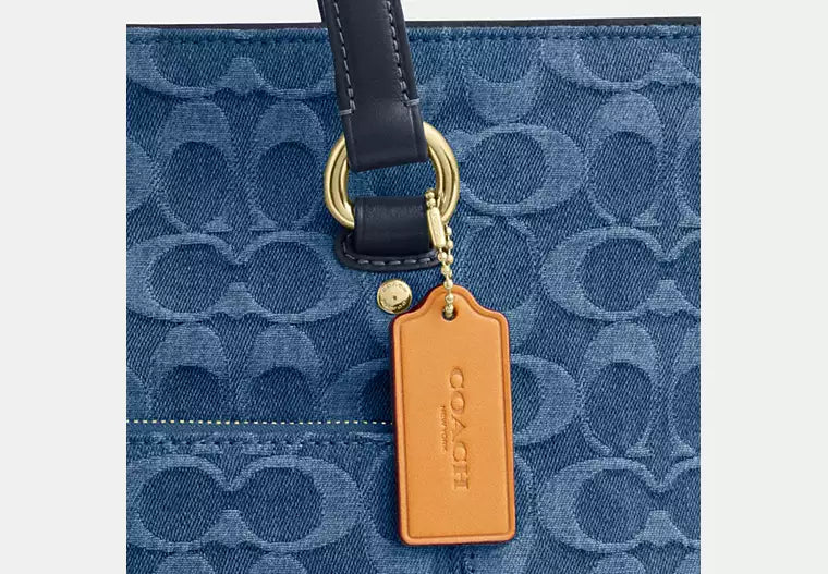 Coach Station Tote Bag In Signature Denim