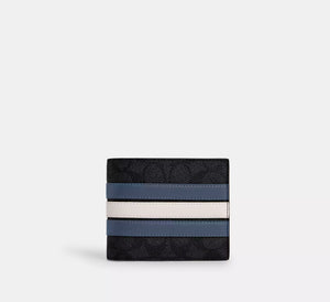COACH 3-In-1 Wallet In Signature Canvas With Varsity Stripe