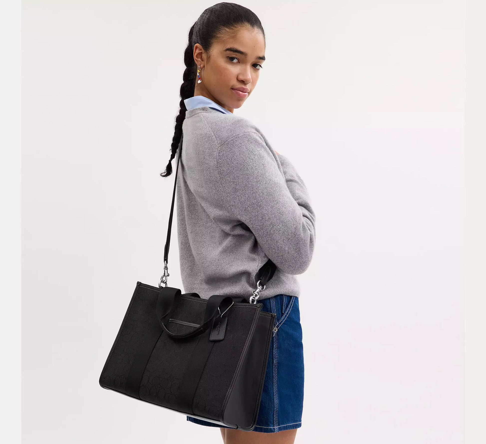 Coach Smith Tote Bag In Signature Jacquard