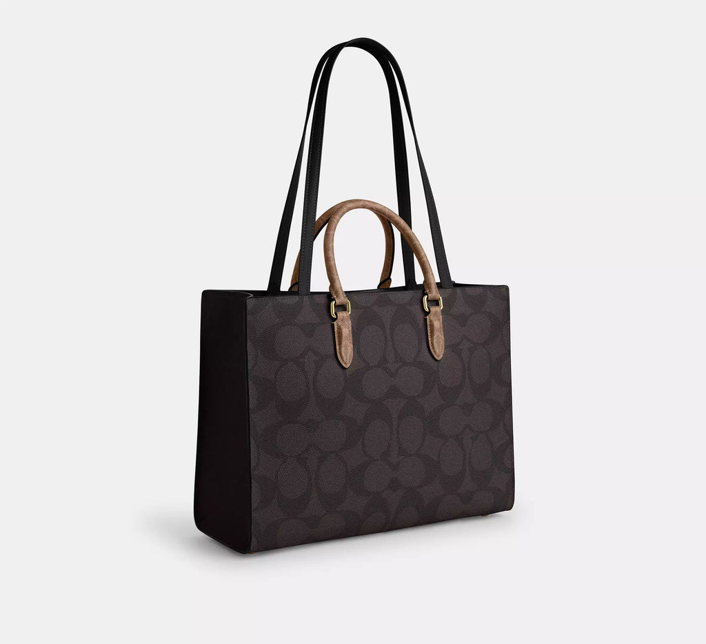 Maggie Tote Bag In Blocked Signature Canvas