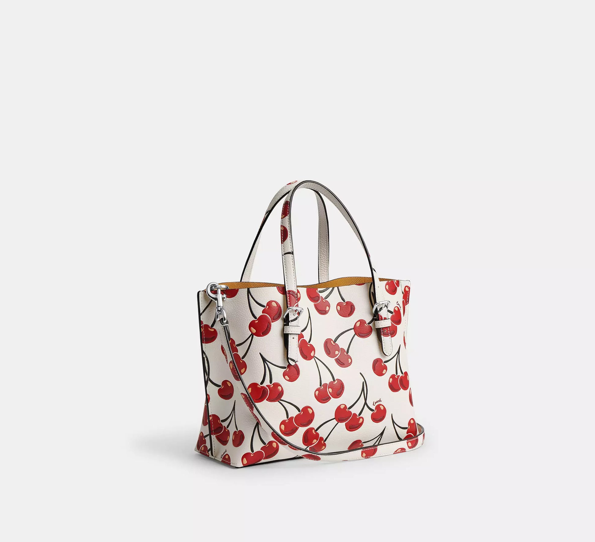 Coach Mollie Tote Bag 25 With Cherry Print